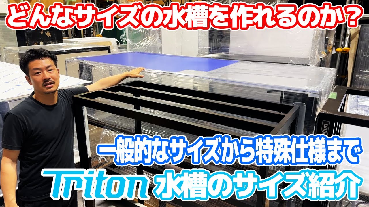 【水槽紹介】トリトンでどんなサイズの水槽が作れるの？小さいサイズから大きいサイズまでご紹介！