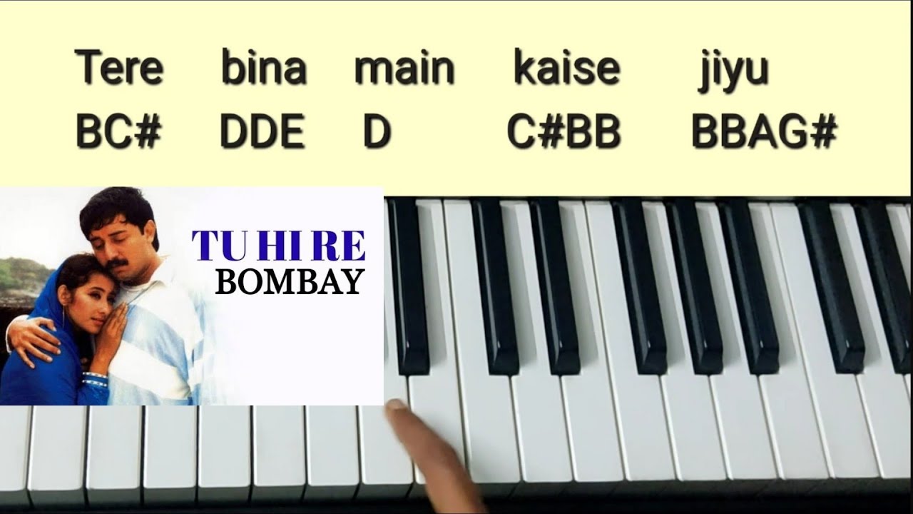 Tu Hi Re Tutorial(Chords+Melody) | Bombay | A R Rahman | Keyboard