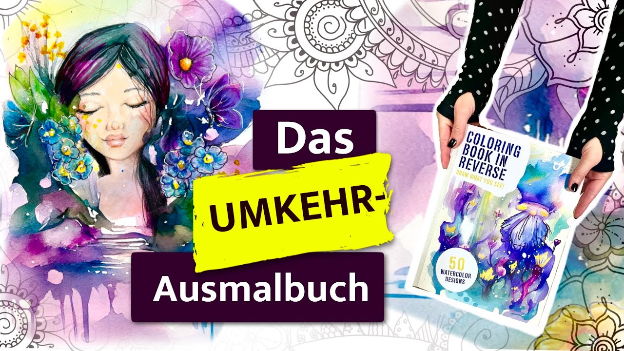 Umkehrausmalbuch : Stress oder Tiefenentspannung?? | Coloring Book in Reverse | Miss Kunterbunt Art