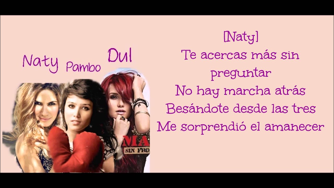Shots De Amor ft.Naty Botero & Pambo (letra) Dulce Maria