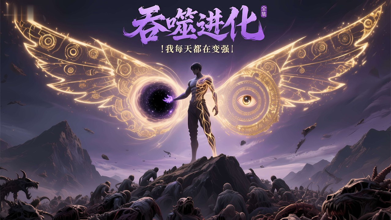 一口气看完《吞噬进化：我每天都在变强！》全集，凶兽肆虐，万族争锋。他携系统而来，每日升级、无限进化！修炼瓶颈？不存在！领域法则？信手可得！当倒计时终结，他一人镇压起源之地，诸天寂灭，万族臣服！