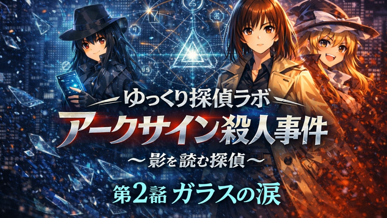 ガラスの涙｜ゆっくり探偵ラボ：アークサイン殺人事件 〜影を読む探偵〜　第2話