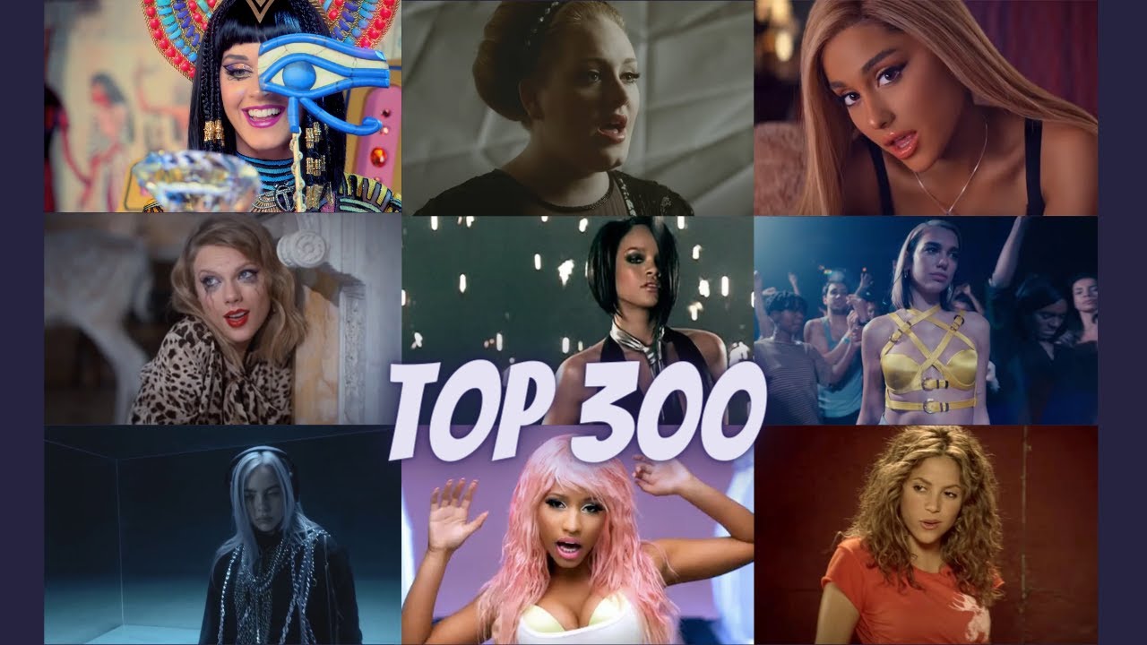 Top 300 Most Viewed Songs by Female Artists [Only Female Artists on Lead]Feb/2024| BogarthMusicStats
