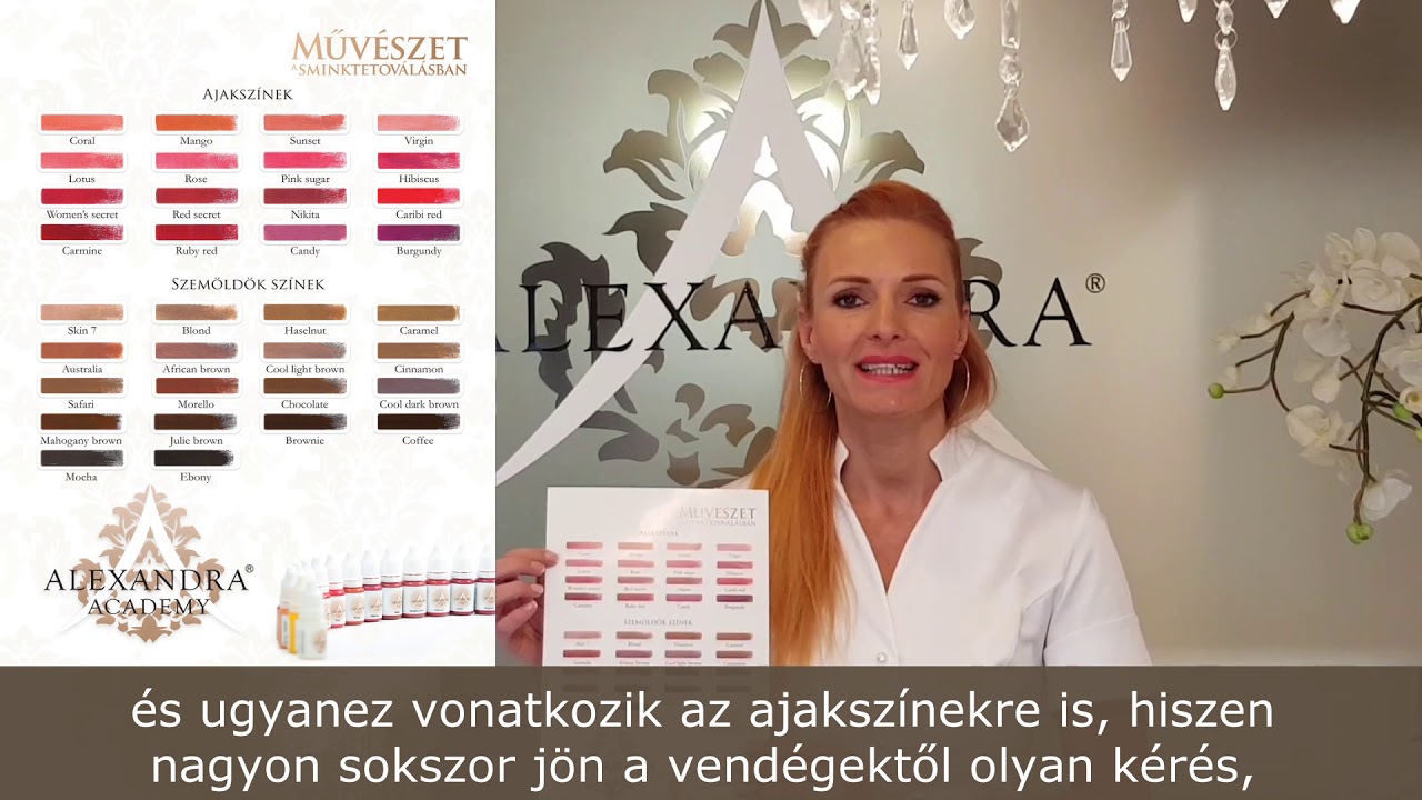 Színválasztás a sminktetoválás elkészülésekor