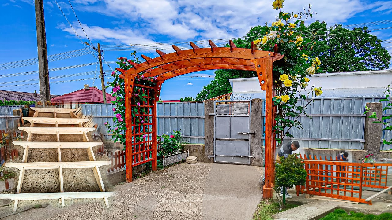 Cum se construeste o pergola din lemn. (ARCADÂ TRANDAFIRI)