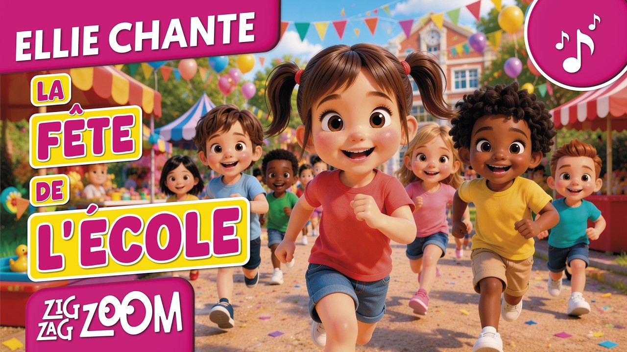 🎵 Ellie chante : La Fête de l’École – Chanson pour enfants joyeuse et rigolote ! 🎪🍭