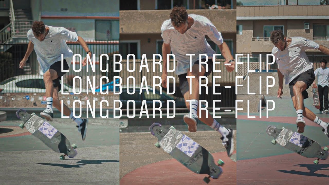 My First LONGBOARD TRE-FLIP