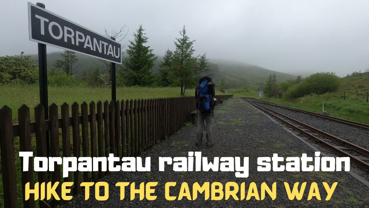Walk to The Cambrian way by Brecon beacons Mountain narrow-gauge Railway to Torpantau Train Station.