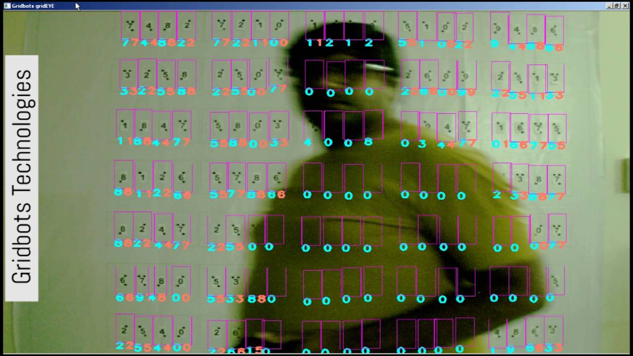 GridEYE - Real Time OCR on 6x9 Feet Wall - With Binary Patterns Authentication