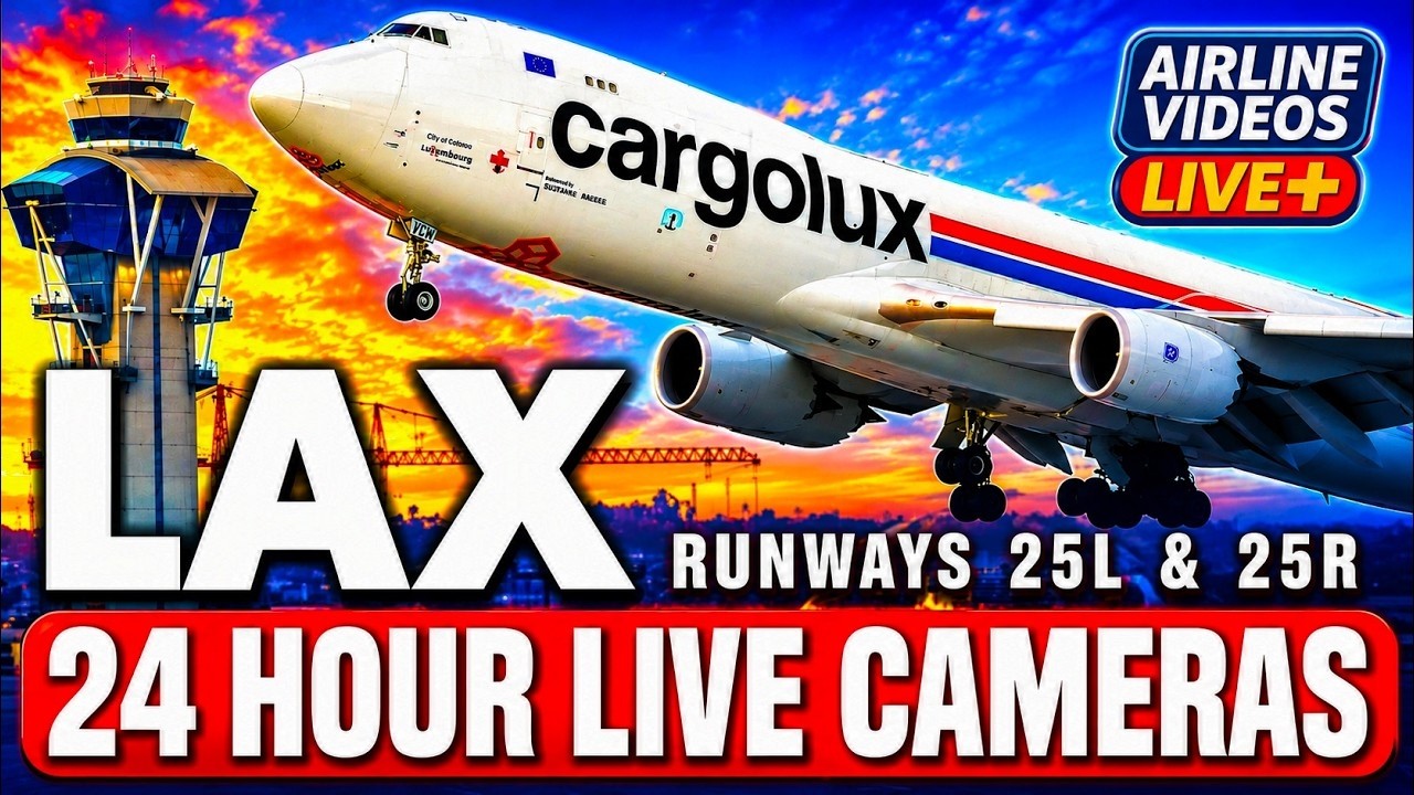 🔴LIVE 24/7 LAX Airport Action Runways 25L & 25R | LIVE Plane Spotting with ATC!