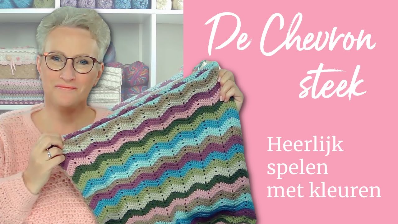 De Chevronsteek...heerlijk spelen met kleuren! #keepitsimplehaken  #haken #crocheting
