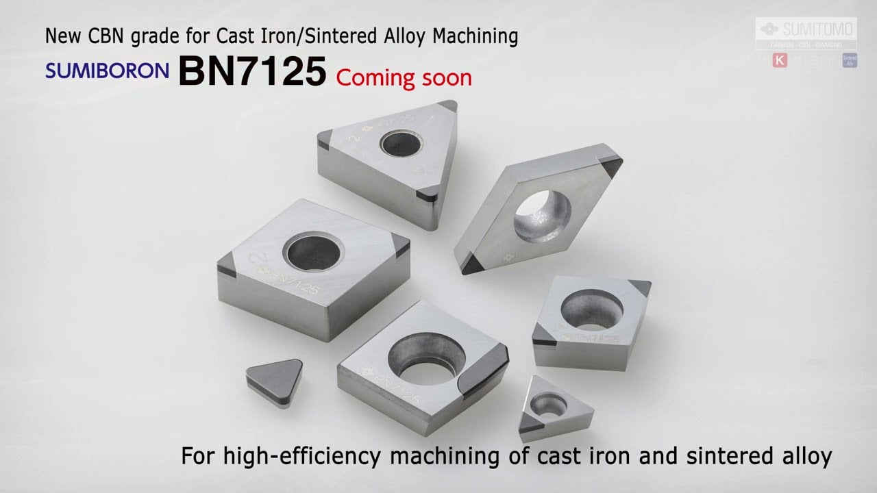 BN7125 - CBN for Cast Iron/Sintered Alloy/Exotic Alloy Machining
