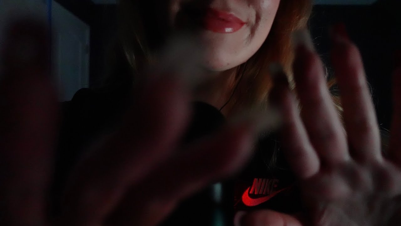 Hand movements in the dark, soft mouth sounds, & no eye contact | Sleep ASMR