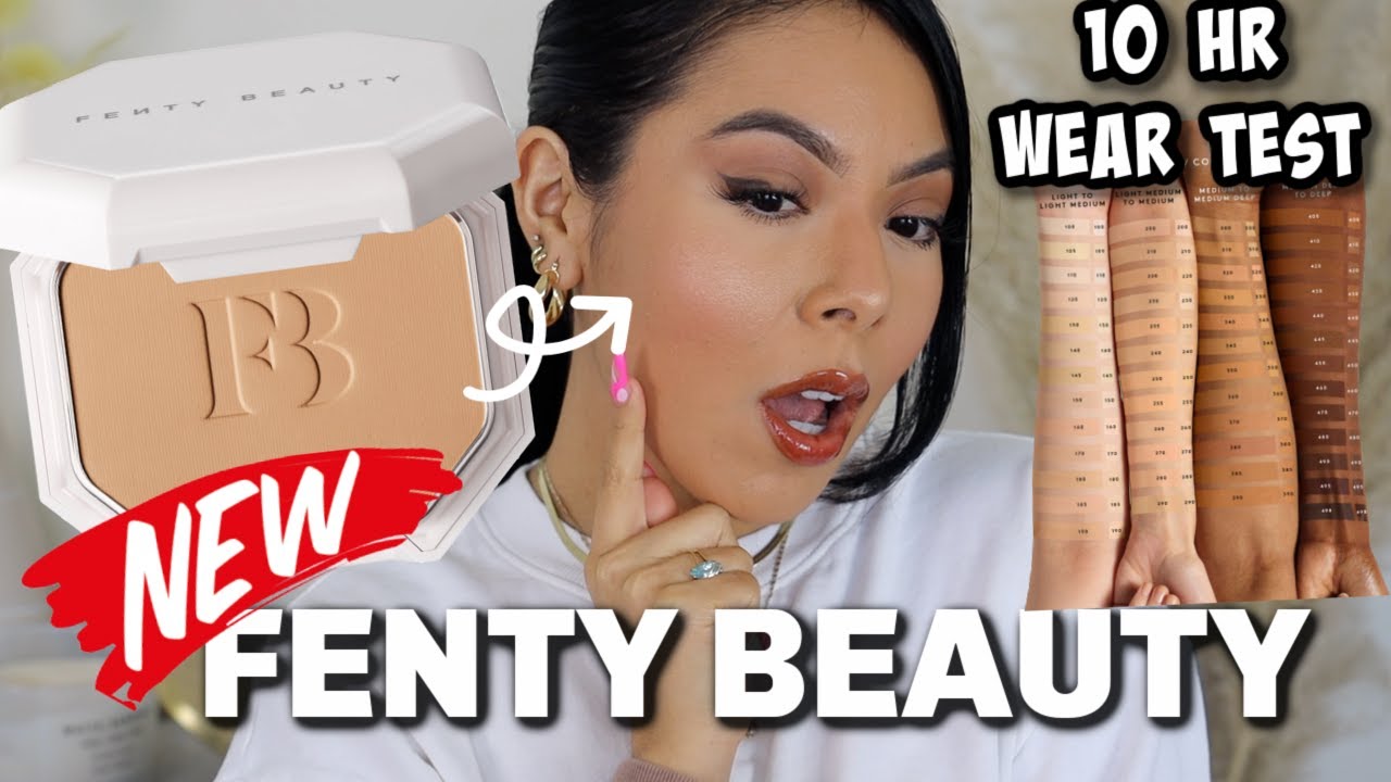 NEW! FENTY BEAUTY Soft Matte Powder Foundation REVIEW + WEAR TEST ON OILY SKIN