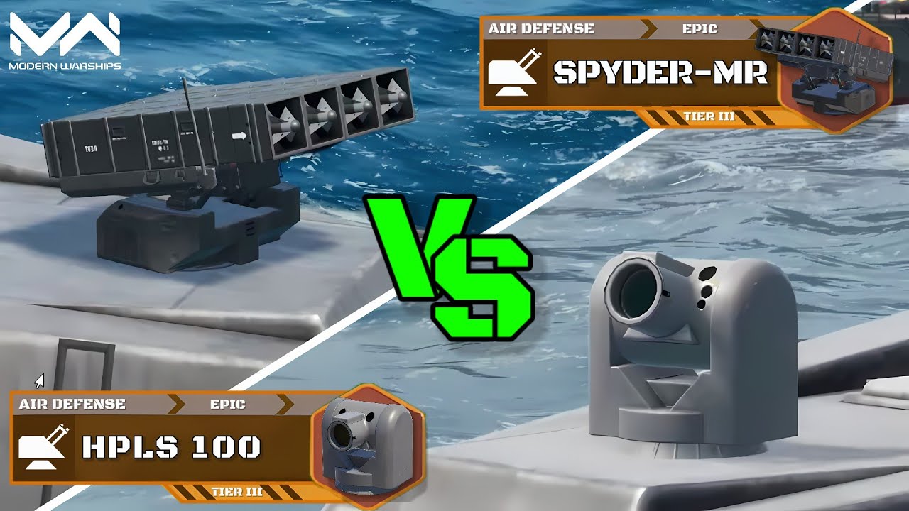 SPYDER MR VS HPLS 100 | Air Defense Comparison | Modern Warships