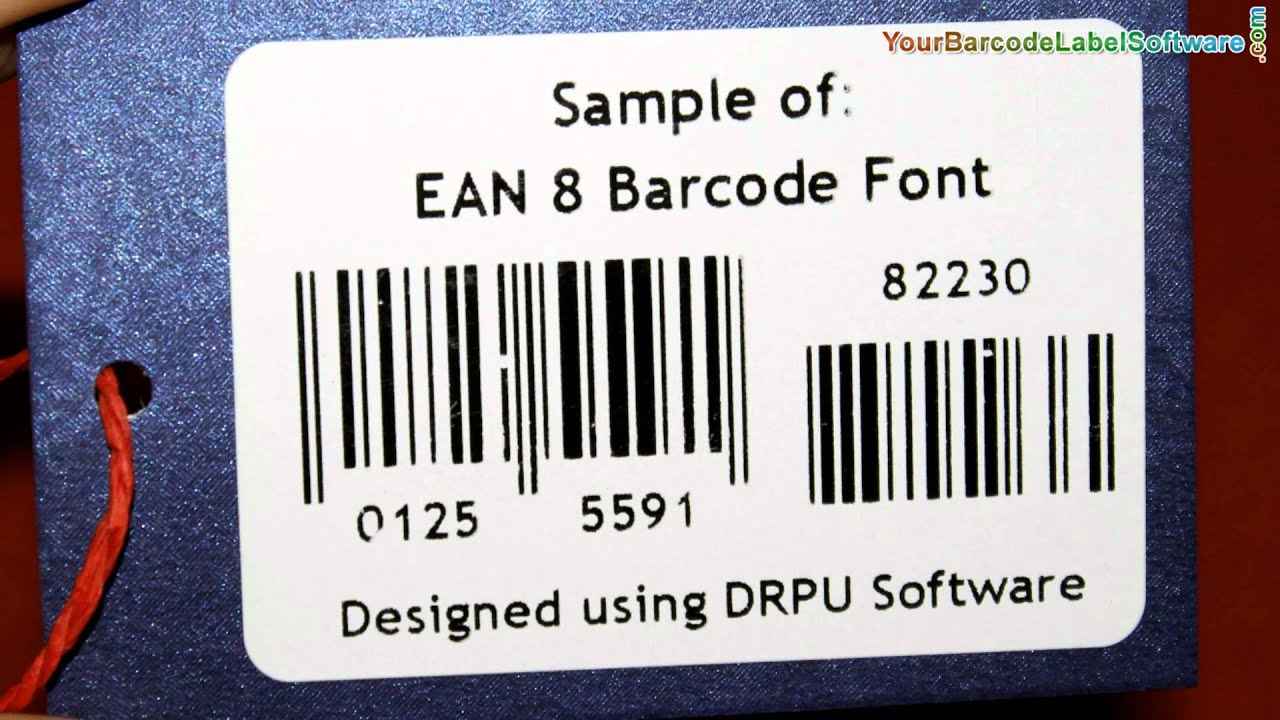 Create linear barcode labels with EAN8 font