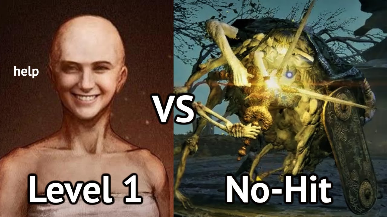Level 1 Wretch NO HIT vs Grafted Scion - Elden Ring