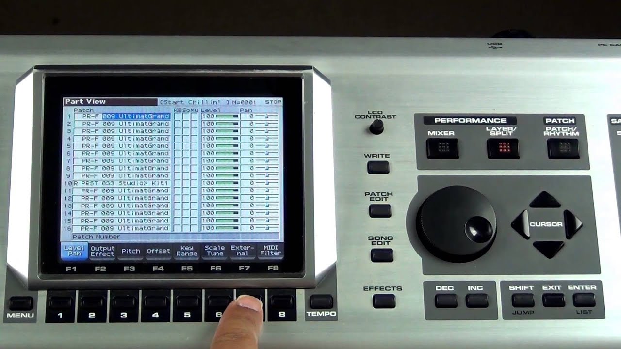 Roland Fantom X to Fantom S - Midi Patch Control