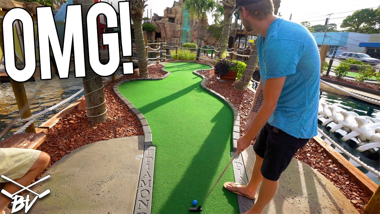 THE MINI GOLF COUPLES BATTLE! - LUCKY HOLE IN ONES AND MORE