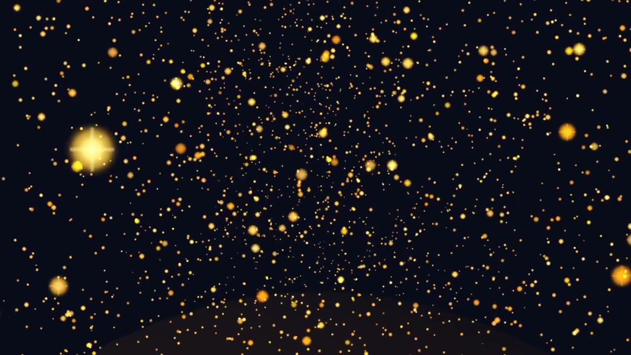 Floating gold dust - Satisfying Bokeh Animation Loop