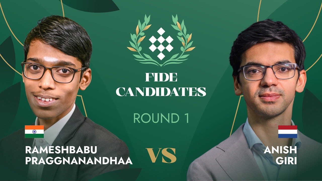 🇮🇳 Praggnanandhaa R &mdash; Anish Giri 🇳🇱 | Round 1 | FIDE Candidates Tournament 2026