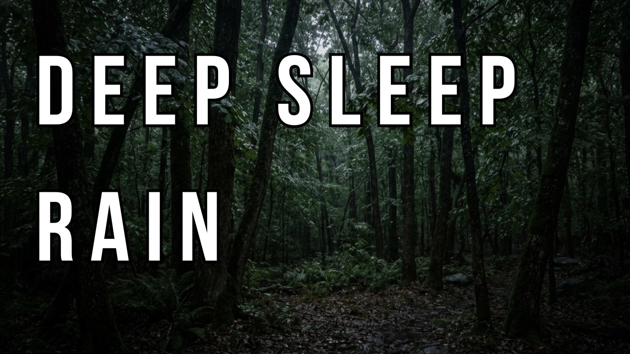 Deep Sleep Rain Sounds 🌧️ Gentle Rain in a Dark Forest | Calm Night Ambience for Sleeping