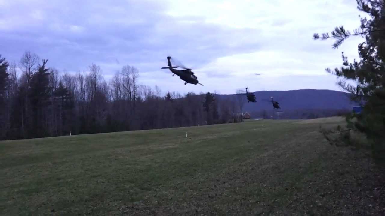 5 Black Hawks at Woody Field