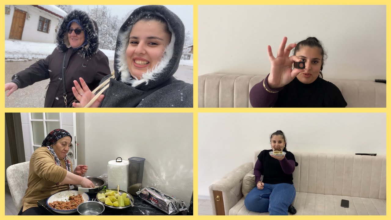 GRATİS ALIŞVERİŞİM✅KARDA YÜRÜYÜŞ ❄️PIRASA DOLMASI 😋#vlog #viralvideo #yürüyüş #sohbet #gratis 