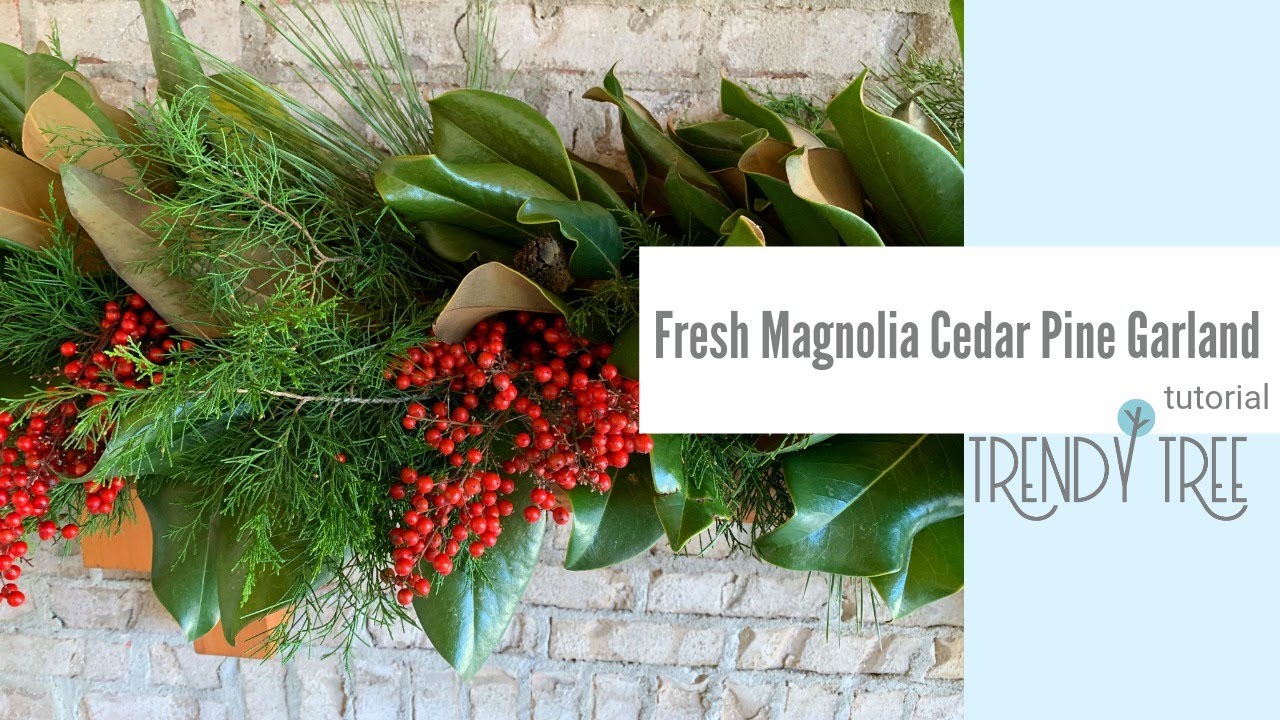 Fresh Garland of Magnolia Cedar and Pine You Can Make It!