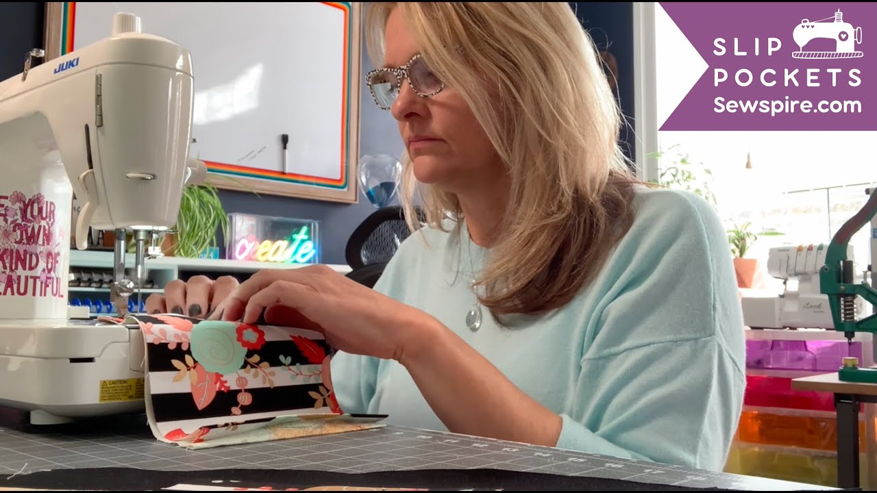 Sewspire Messenger Bag Basics: How to create lined slip pockets