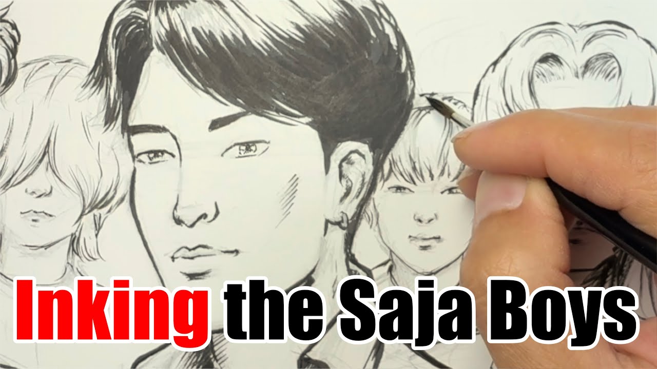 How I Ink the Saja Boys in a Comic Book style
