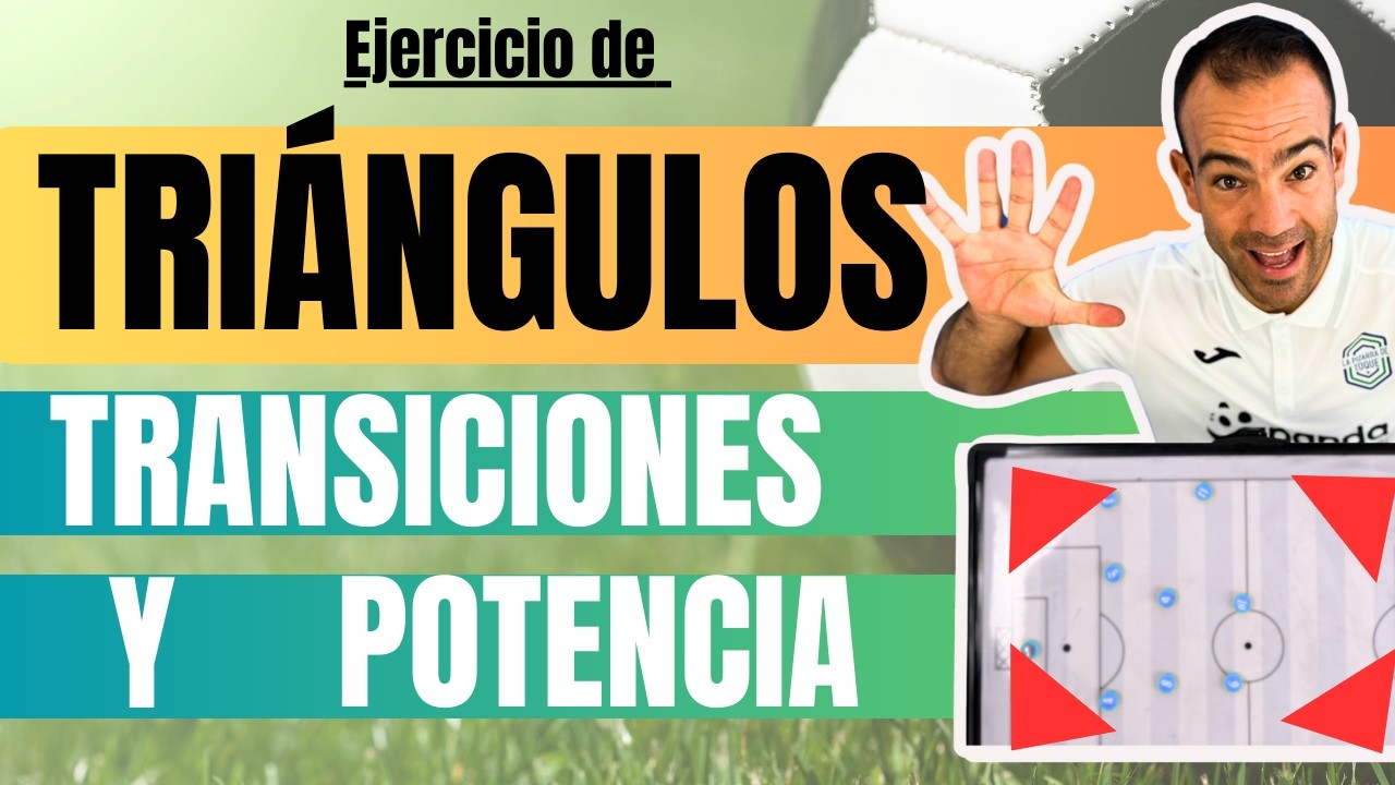 ⚠️Juego de los TRIANGULOS! Ejercicio para trabajar TRANSICIONES en FÚTBOL⚽️Resistencia y Posesión🔥