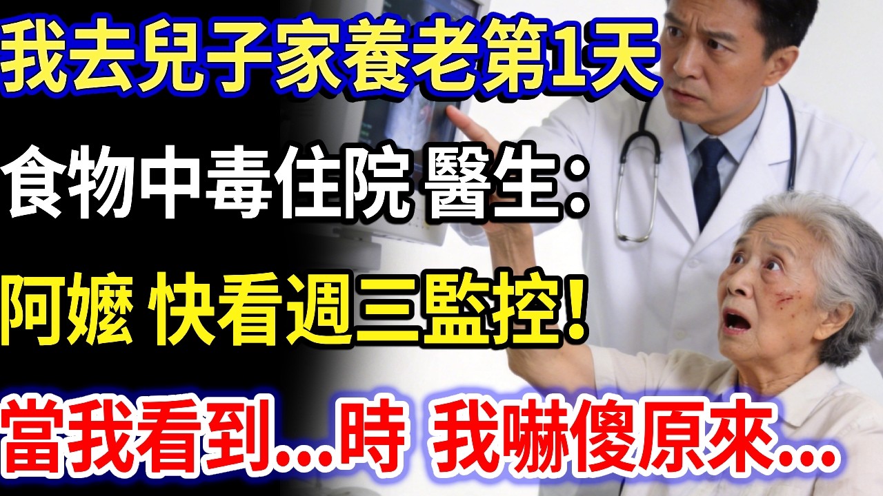 我70歲 去兒子家養老第1天 食物中毒住院，出院前醫生：阿嬤，快看週三監控！！我疑惑但依舊照做，當我看到...... 時，我渾身的血都涼了！#家庭故事 #感人故事 #家庭倫理 #感人故事 #真實生活