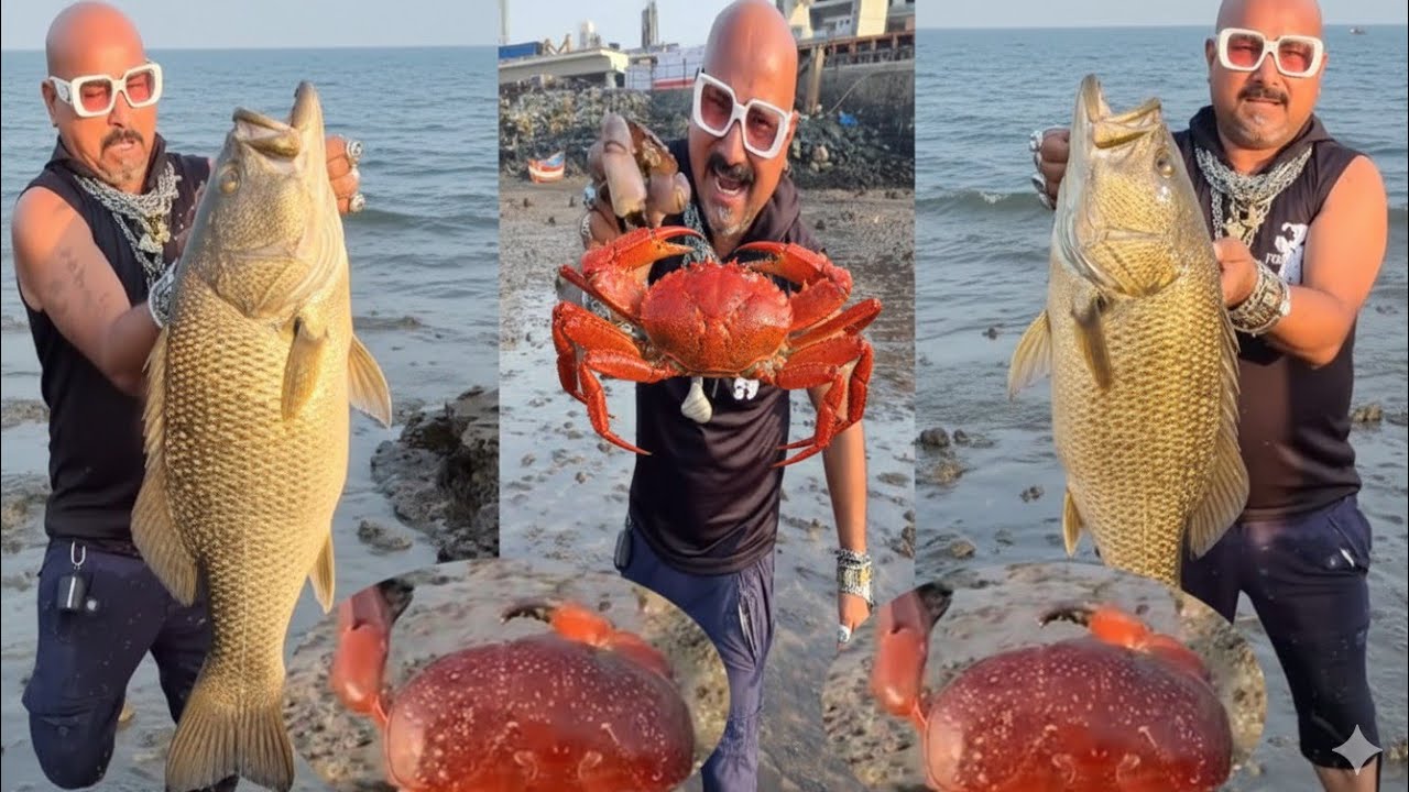 Bodybuilder ne samundar ki khadi mein se bahu🐠 fish crabs🦀jabardasth Andaaz se Pani mein Se nikala ✅