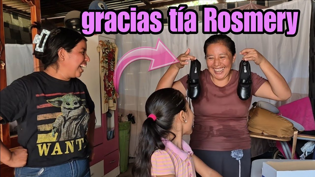 Mi hermana le mando zapatos escolares a mi hija y esta fue su reacción 👩‍❤️‍👩