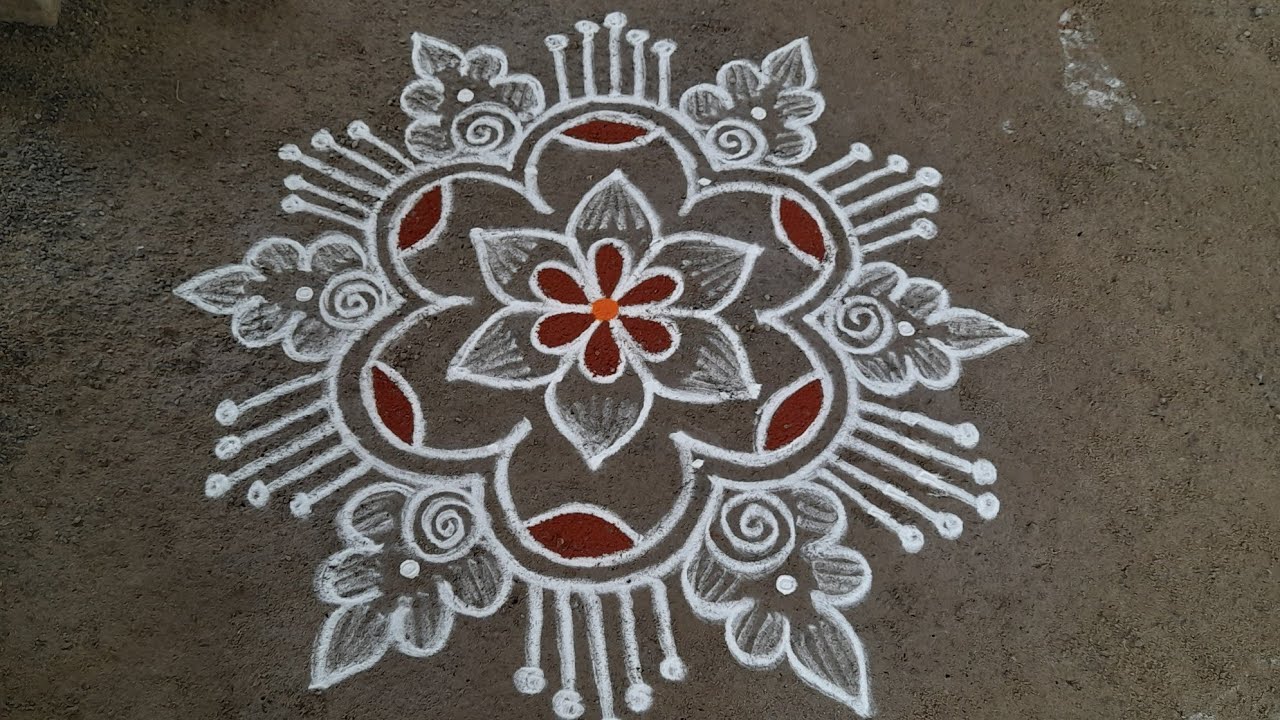 newyear special rangoli design 5*3dots Anu'srangoli sankranti special rangoli festival kolam