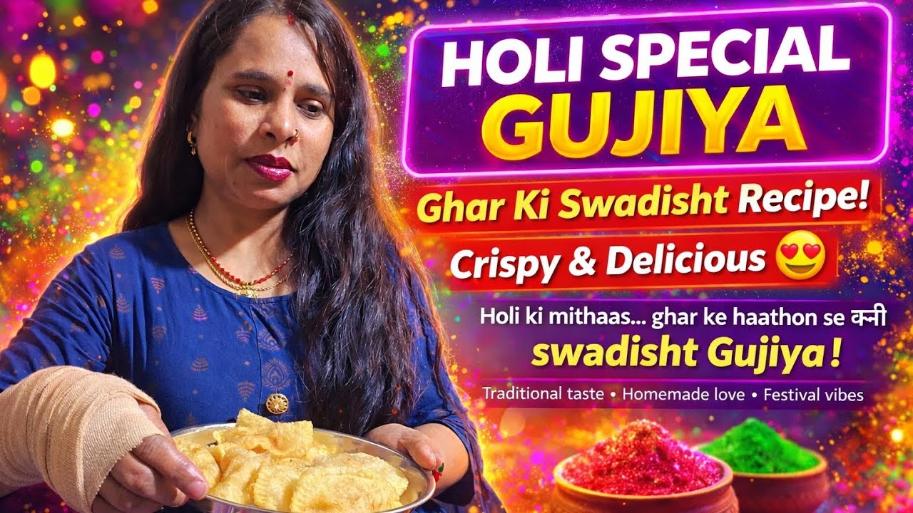 Crispy, Delicious & Homemade – Holi Special Gujiya!🔥