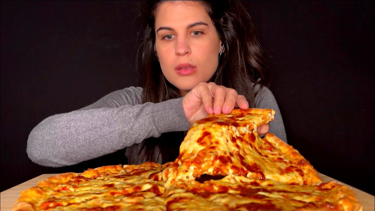 ASMR | LARGE CHEESE PIZZA | EATING SOUNDS | MUKBANG