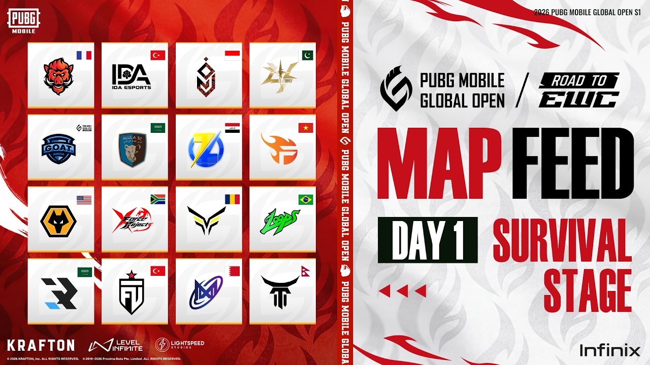[MAP]  2026 PMGO S1 Main Event | Survival Stage | PUBG MOBILE GLOBAL OPEN Season 1