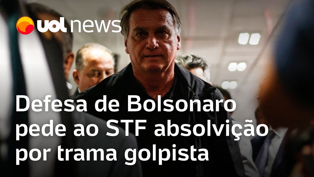 Defesa de Bolsonaro pede ao STF absolvição por trama golpista e anulação de delação de Mauro Cid