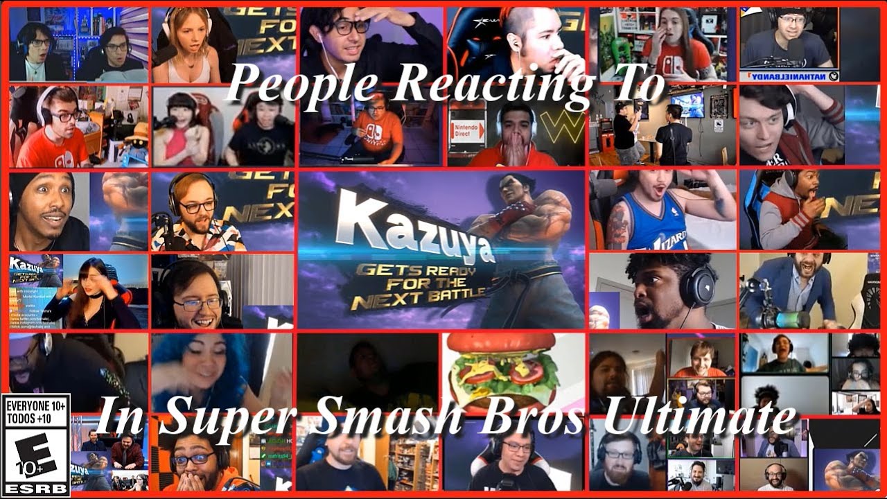 Super Smash Bros Ultimate Kazuya Reveal 32 Reactions Mashup