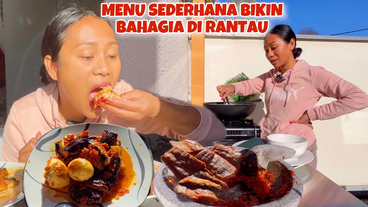 MASAK TERONG BALADO DAN IKAN ASIN DI ATAS BALKON