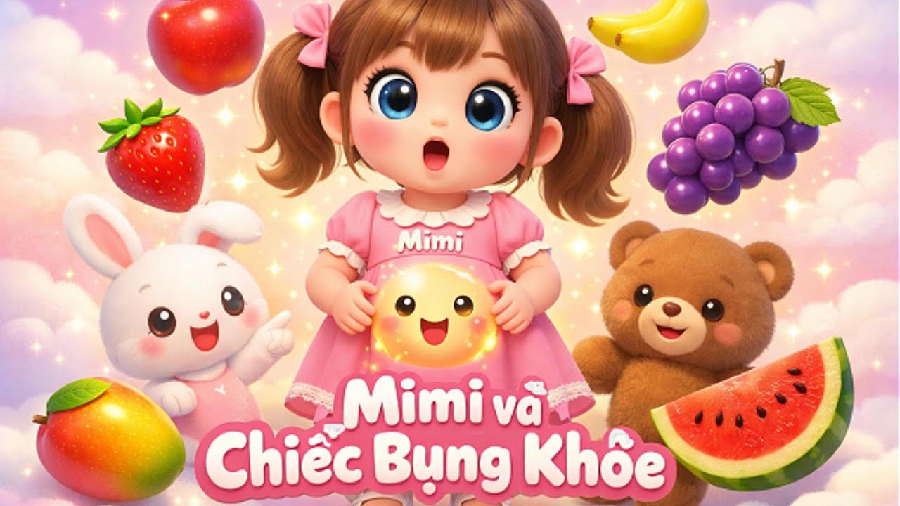 Mimi Và Chiếc Bụng Khỏe 🍎 | Bé Học Ăn Uống Lành Mạnh | Mimi Vui Học TV