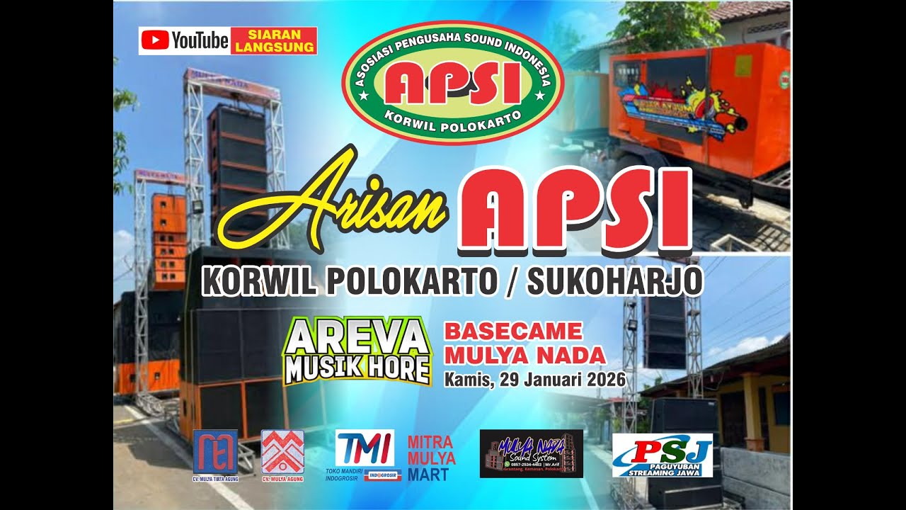 LIVE📡 ARISAN APSI KORWIL POLOKARTO SUKOHARJO || MULYA NADA AUDIO || MONICA MULTIMEDIA