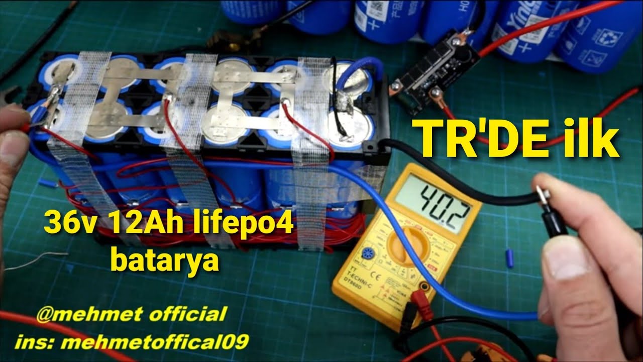 36v 12Ah lifepo4 batarya 12s 30Amp bms nasıl bağlanır