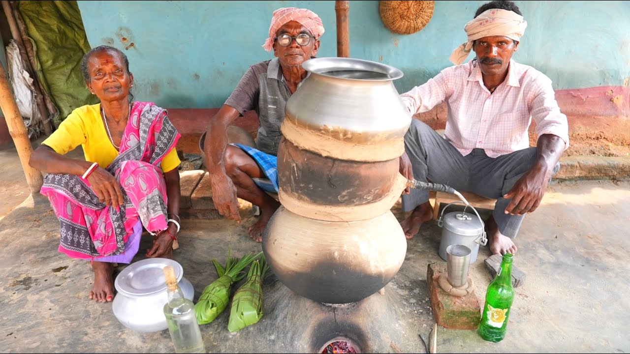 STEAMED PINEAPPLE WINE MAKING | amazing wine fire 🔥 | pineapple wine making |village style desi daru