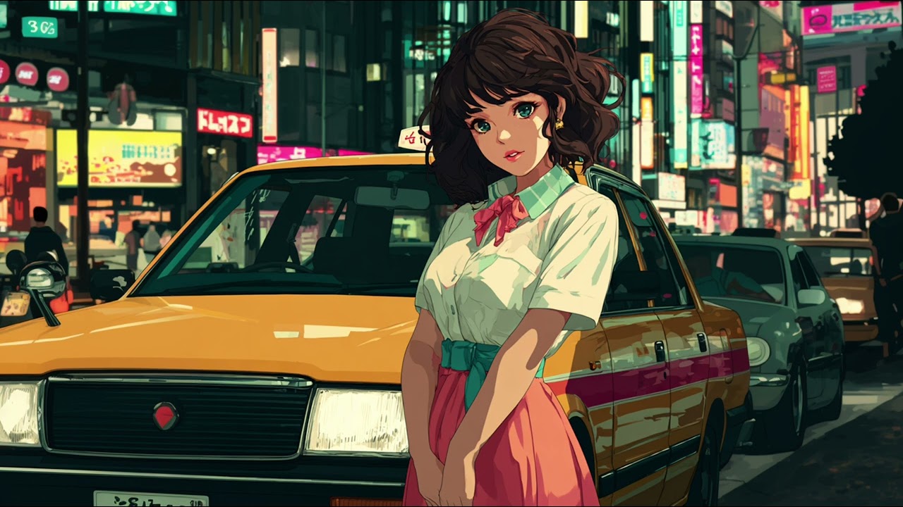 Midnight Taxi Ride in Tokyo 🌃 | Japanese City Pop (80s Vibes)