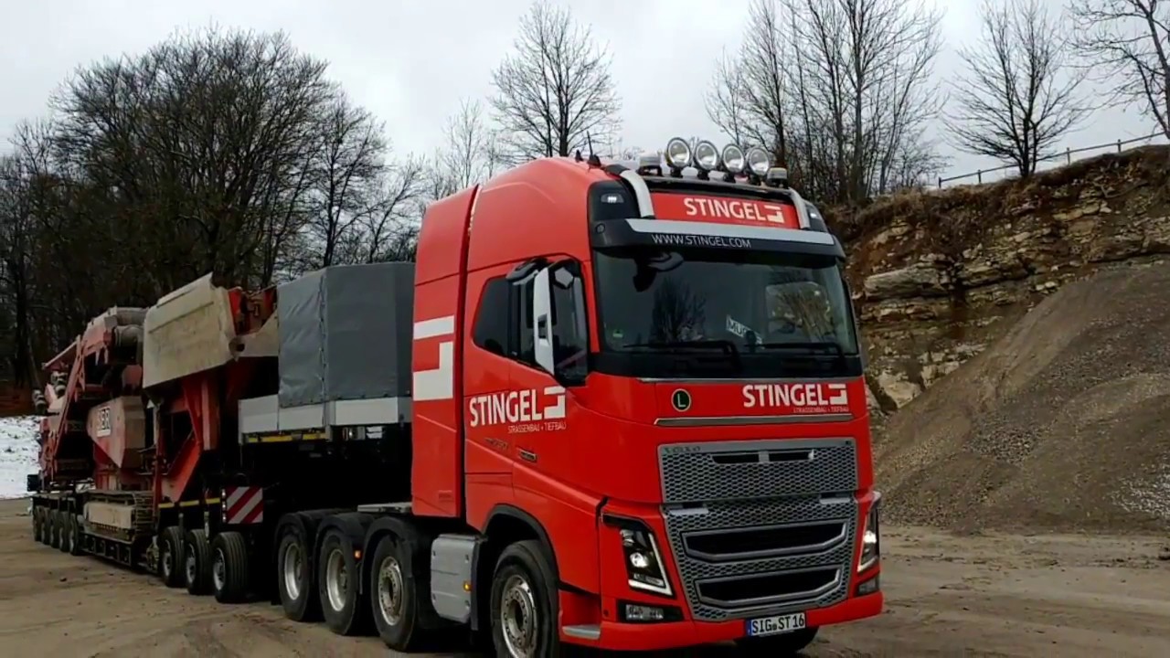 Schwertransport Brechanlage Stingel SBR