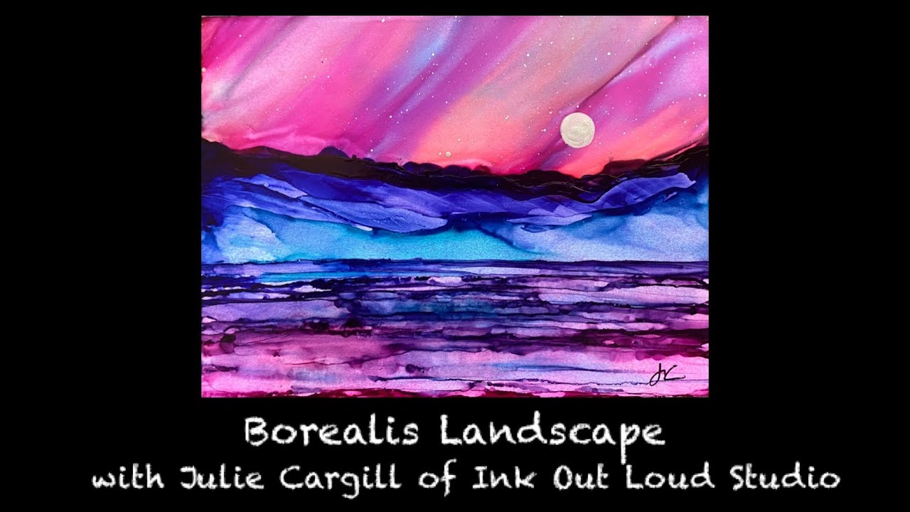 Easy Alcohol Ink Landscape For Beginners