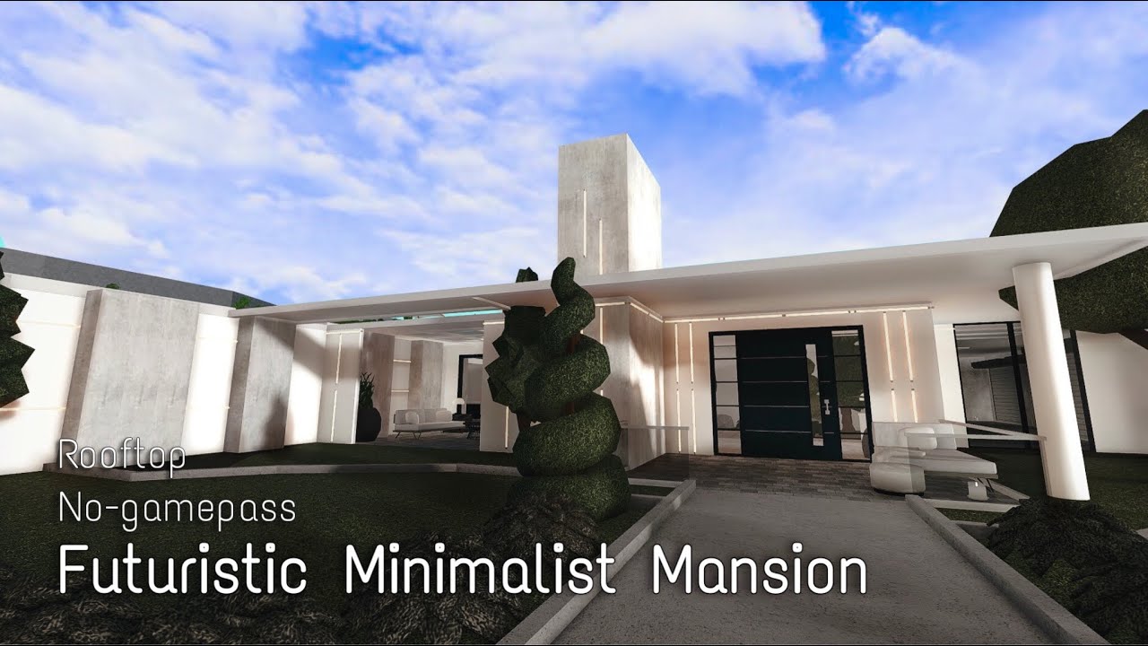 BLOXBURG: Futuristic Minimalist Mansion | No-Gamepass | Speedbuild | Roblox